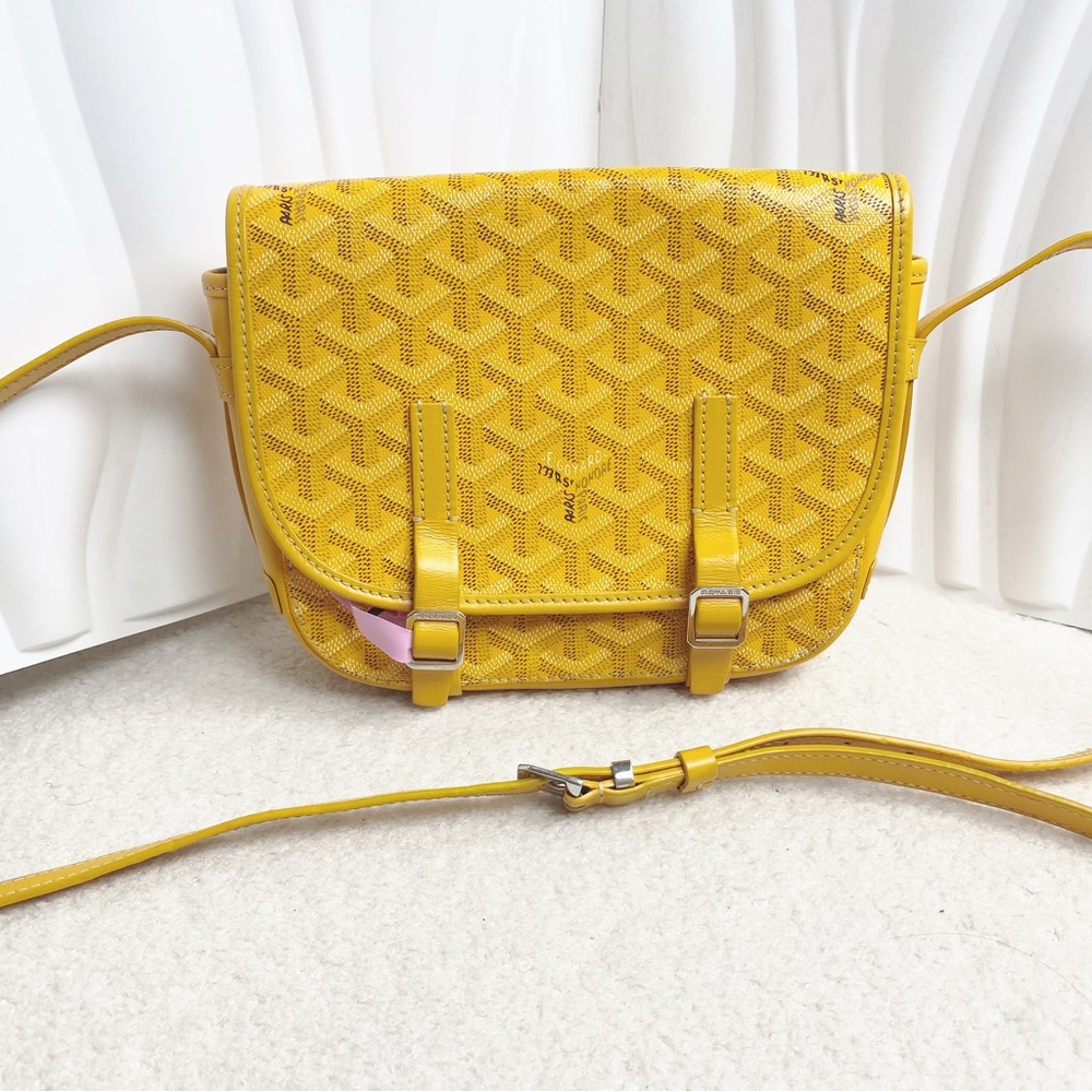 Goyard ine Belvedere PM Women Yellow Crossbody Bags